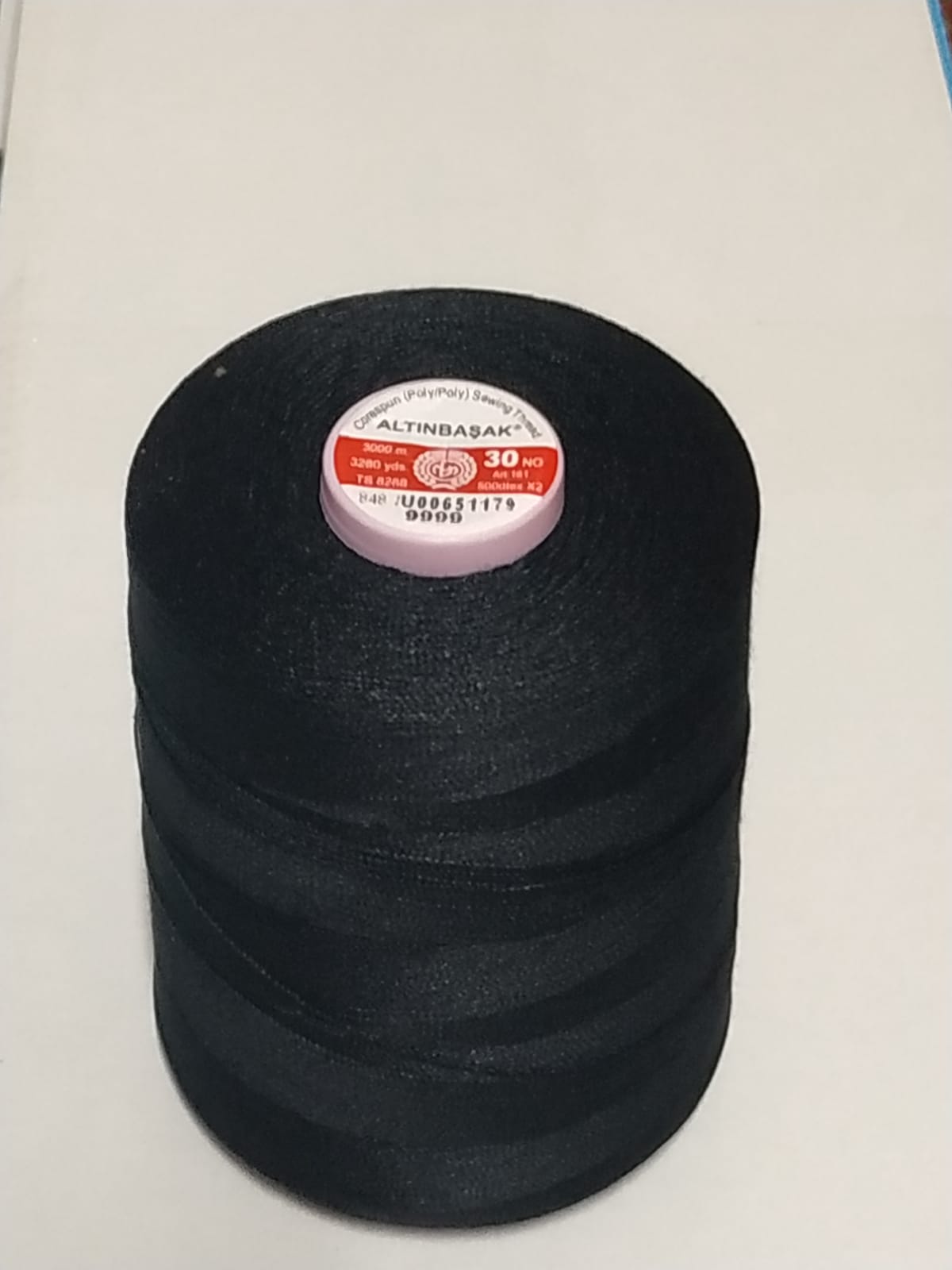 Altınbaşak 30 no Sürekli Polyester Dikiş İpliği 3000 mt. Siyah